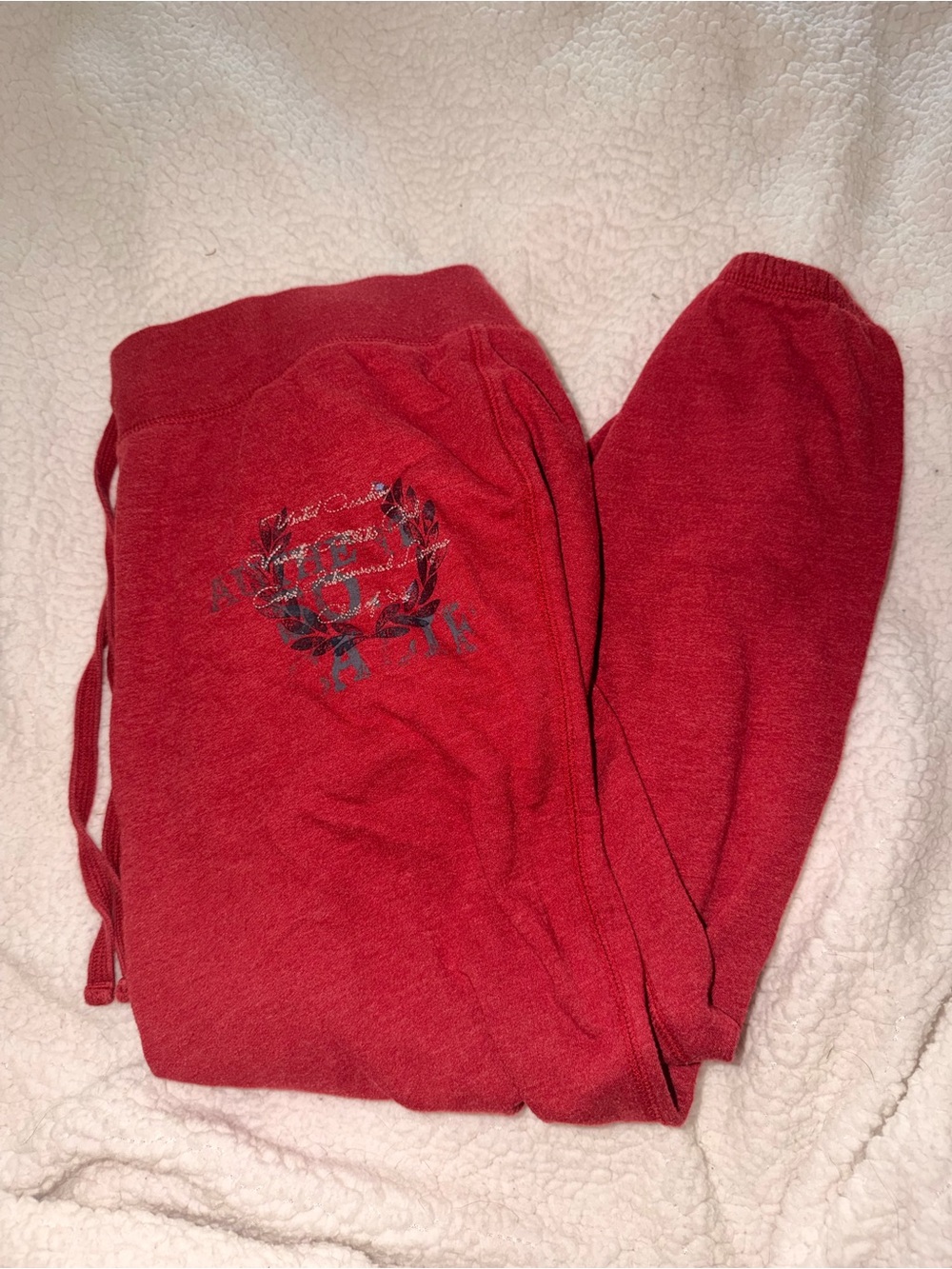 SO Red Track Joggers with Embroidered Crest